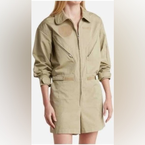 Good American Pants - NWT Good American Flight Suit Romper Jumpsuit In Postal Khaki